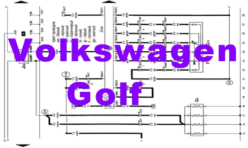 Подробные схемы электрооборудования Volkswagen Golf II III IV